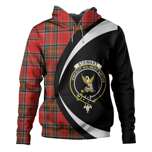 Stewart of Galloway Modern Clan Badge Tartan Hoodie Circle Style