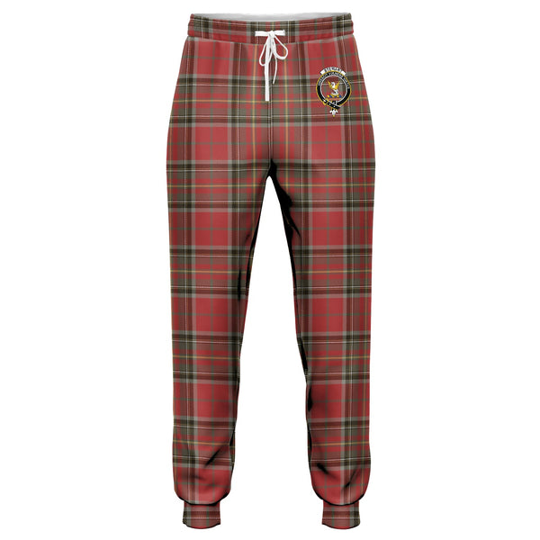 Stewart of Galloway Weathered Clan Badge Tartan Jogger Pants