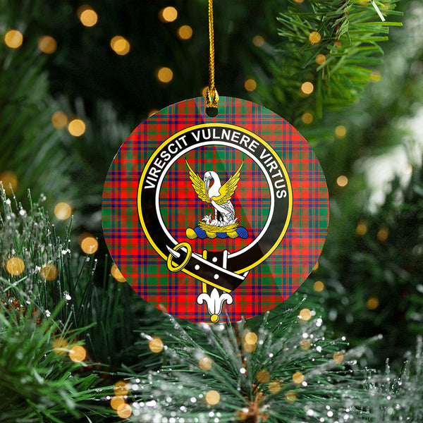 Stewart of Killiecrankie Modern Clan Badge Tartan Plastic Christmas Ornaments