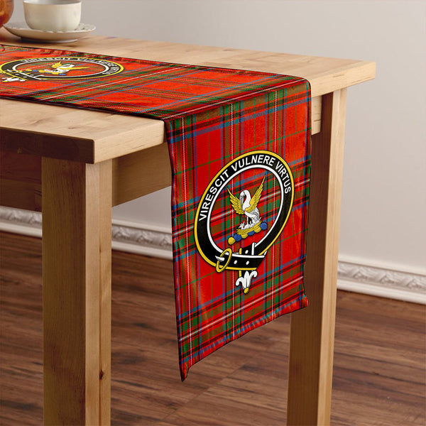 Stewart of Rothesay Ancient Clan Badge Tartan Table Runner