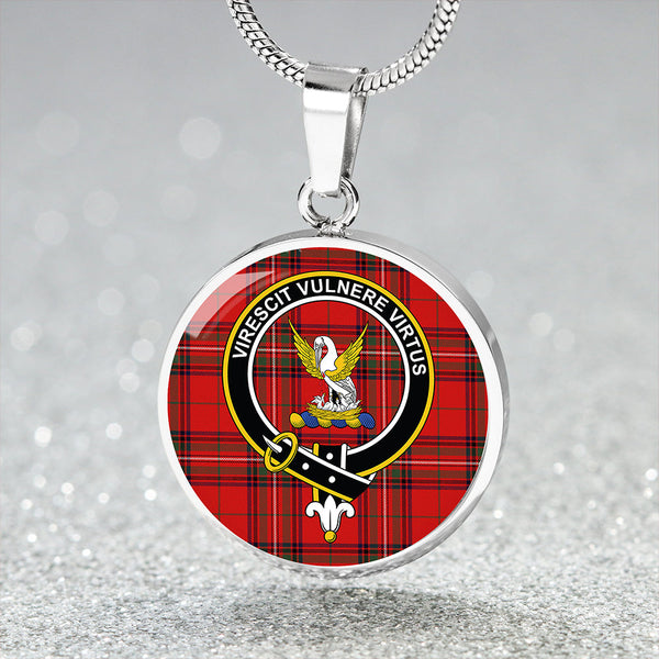 Stewart of Rothesay Modern Clan Badge Tartan Classic Circle Necklace