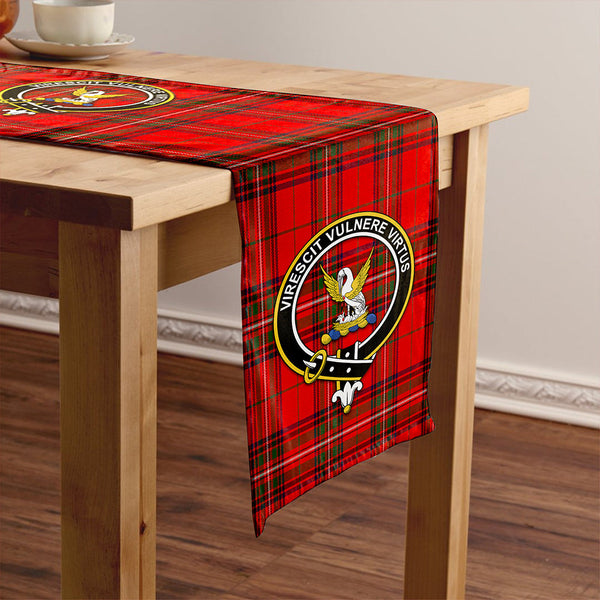 Stewart of Rothesay Modern Clan Badge Tartan Table Runner