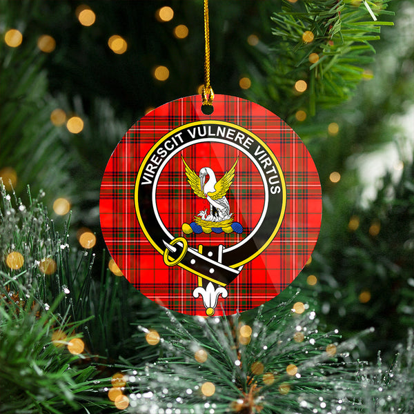 Stewart of Rothesay Modern Clan Badge Tartan Plastic Christmas Ornaments