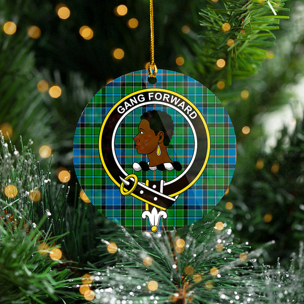 Stirling Ancient Clan Badge Tartan Plastic Christmas Ornaments