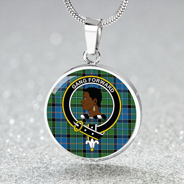 Stirling Ancient Clan Badge Tartan Classic Circle Necklace