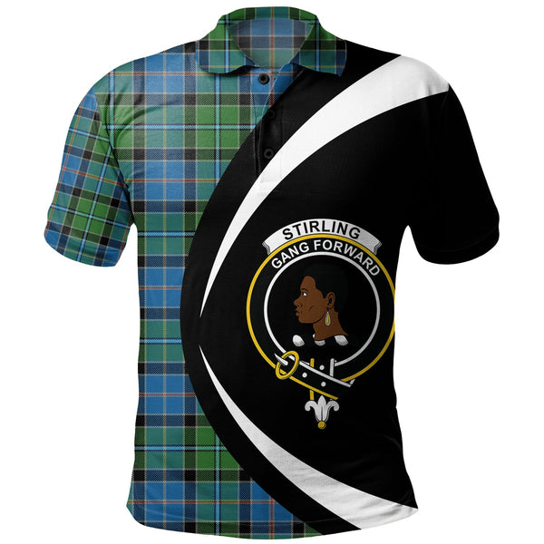 Stirling Ancient Clan Badge Tartan Polo Shirt Circle Style Personalized