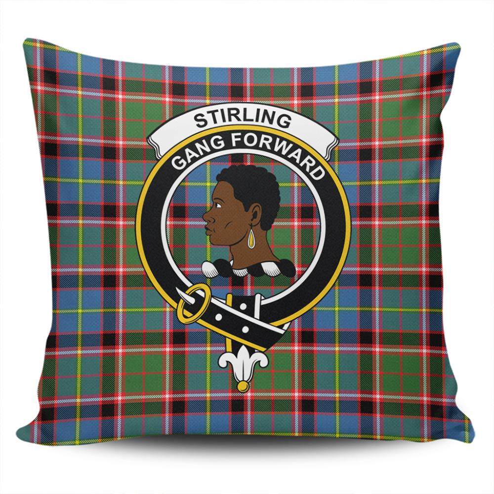 Stirling & Bannockburn District Tartan Classic Crest Pillow Cover