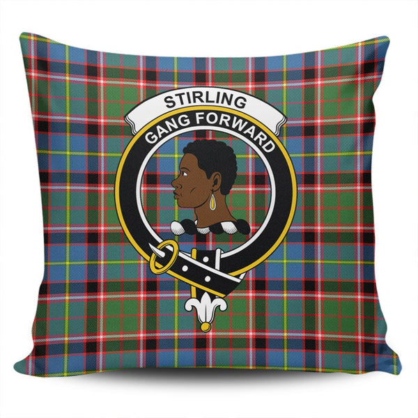 Stirling & Bannockburn District Tartan Classic Crest Pillow Cover