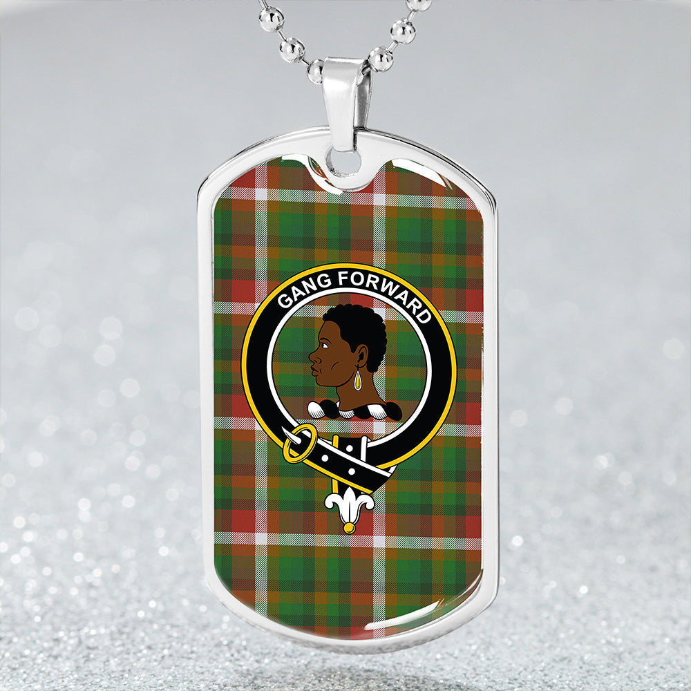 Stirling Millennium Modern Clan Badge Classic Tartan Dog Tag Necklace