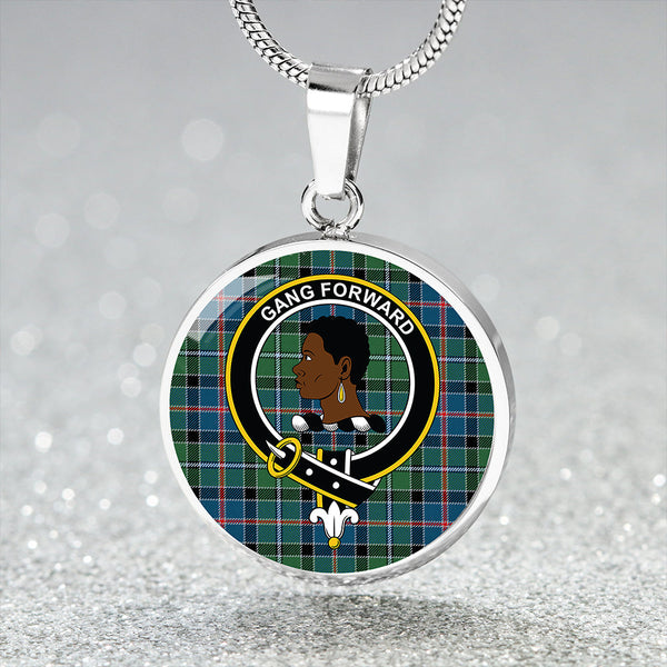 Stirling Modern Clan Badge Tartan Classic Circle Necklace