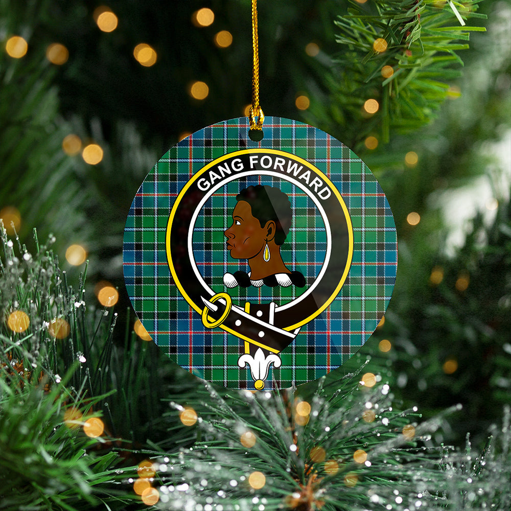 Stirling Modern Clan Badge Tartan Plastic Christmas Ornaments