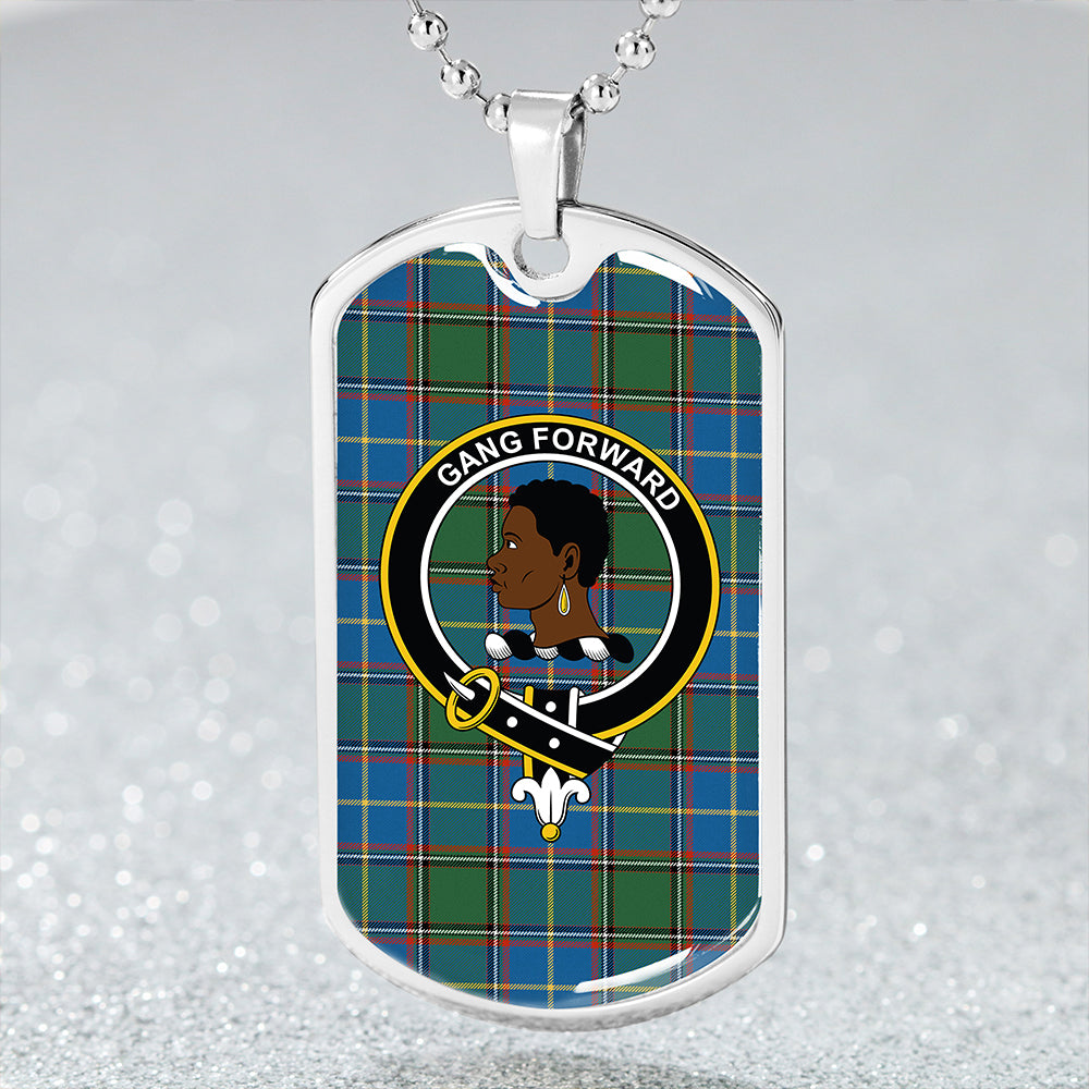 Stirling University of Tartan Ancient Clan Badge Classic Tartan Dog Tag Necklace