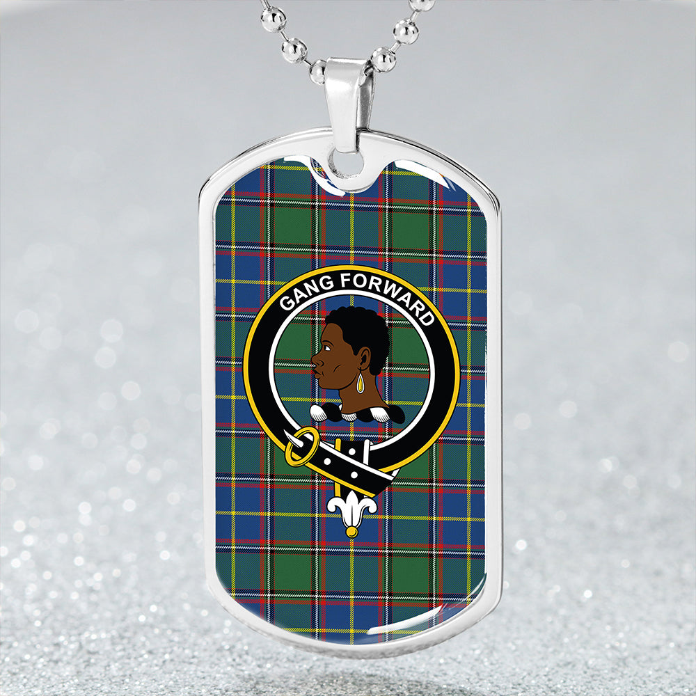 Stirling University of Tartan Modern Clan Badge Classic Tartan Dog Tag Necklace