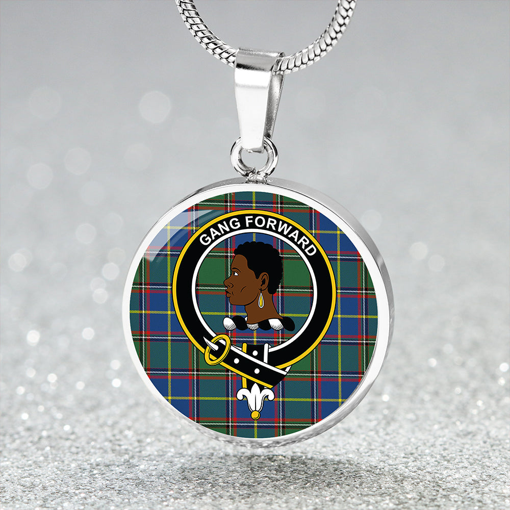 Stirling University of Tartan Modern Clan Badge Tartan Classic Circle Necklace