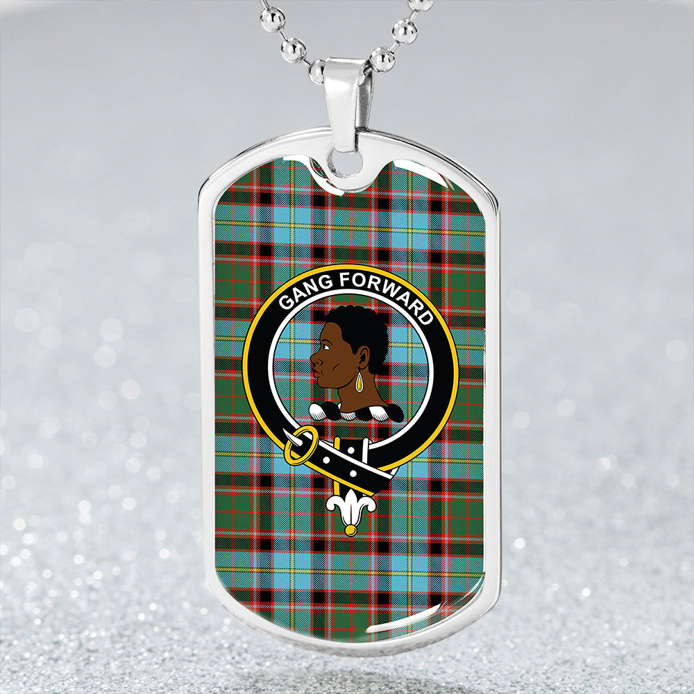 Stirling and Bannockburn Ancient Clan Badge Classic Tartan Dog Tag Necklace