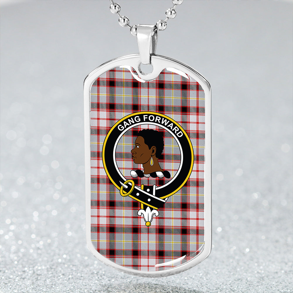 Stirling and Bannockburn Dress Modern Clan Badge Classic Tartan Dog Tag Necklace