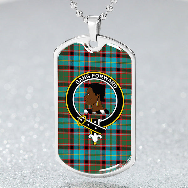 Stirling and Bannockburn Modern Clan Badge Classic Tartan Dog Tag Necklace