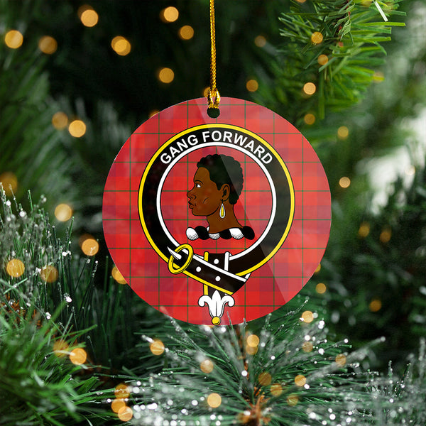 Stirling of Keir Ancient Clan Badge Tartan Plastic Christmas Ornaments