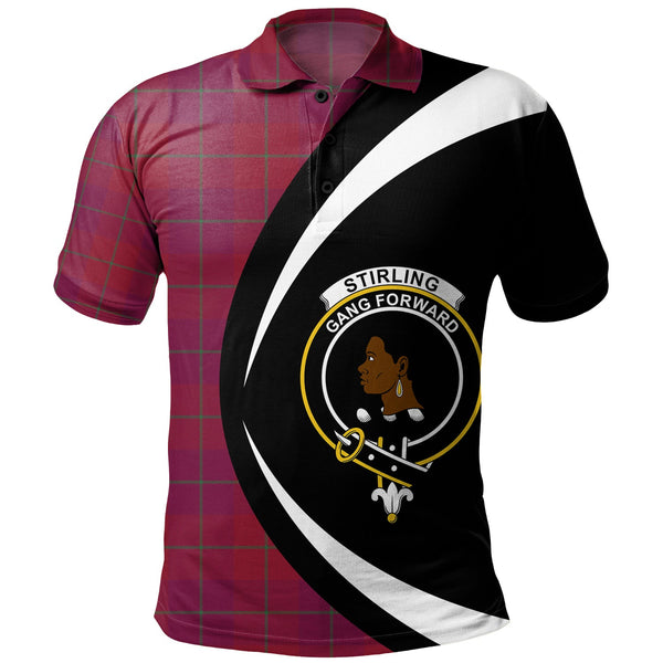 Stirling of Keir Modern Clan Badge Tartan Polo Shirt Circle Style Personalized