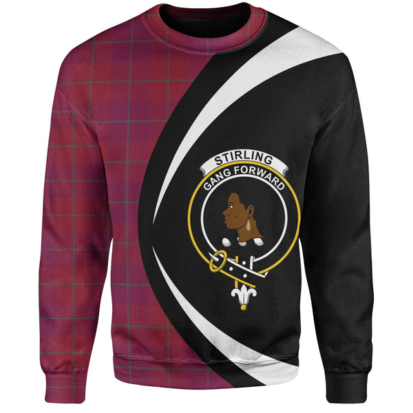 Stirling of Keir Modern Clan Badge Tartan Sweatshirt Circle Style Personalized