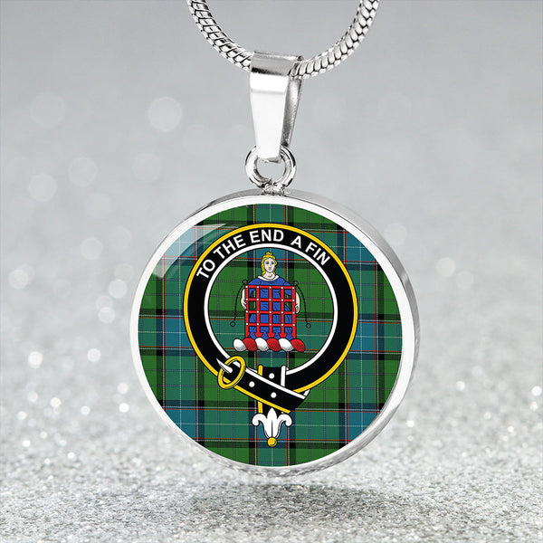 Storrie Ancient Clan Badge Tartan Classic Circle Necklace