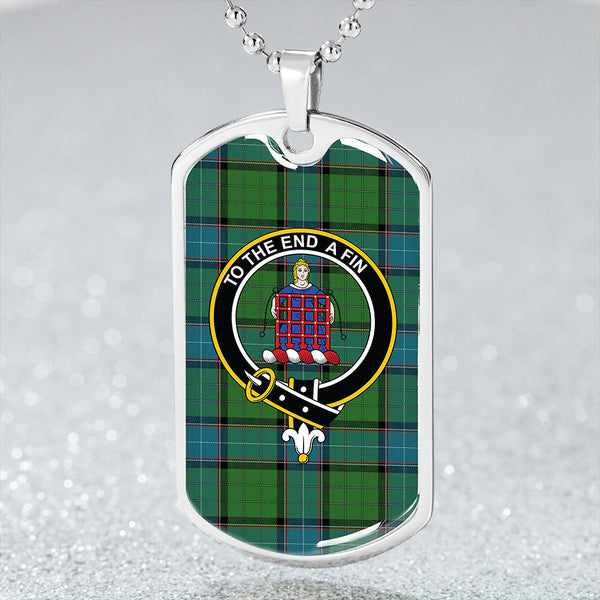 Storrie Ancient Clan Badge Classic Tartan Dog Tag Necklace