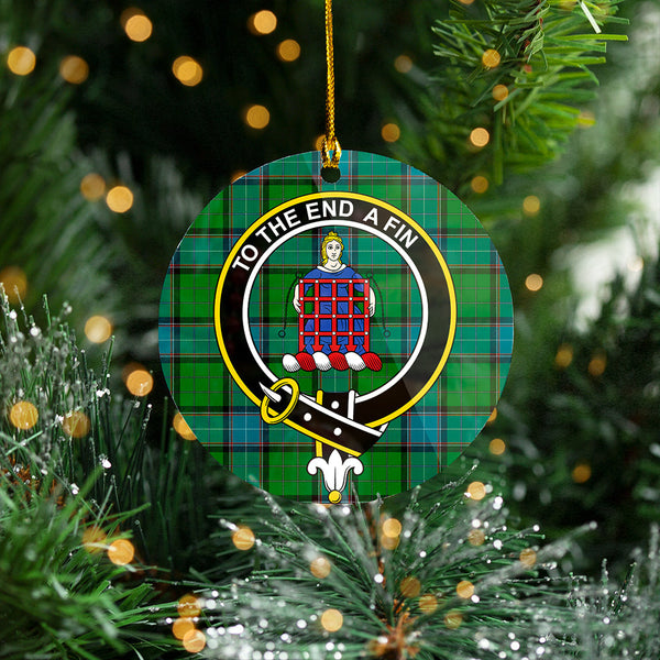 Storrie Ancient Clan Badge Tartan Plastic Christmas Ornaments