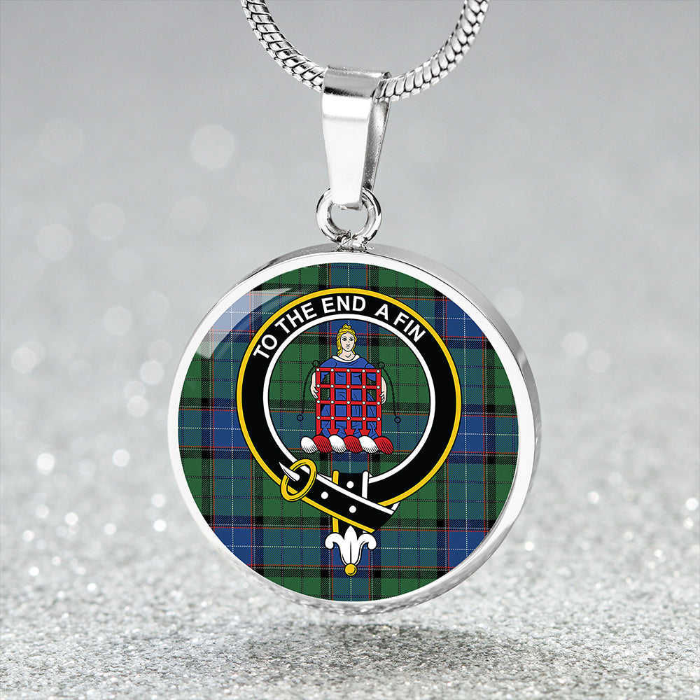 Storrie Modern Clan Badge Tartan Classic Circle Necklace