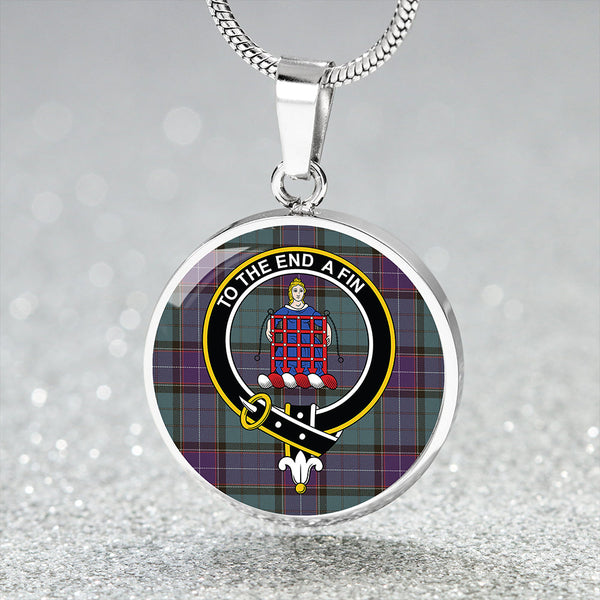 Storrie Weathered Clan Badge Tartan Classic Circle Necklace