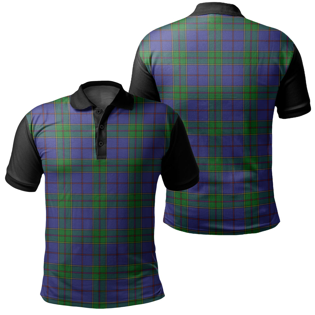 Strachan Tartan Classic Polo Shirt Black Neck 1 Style