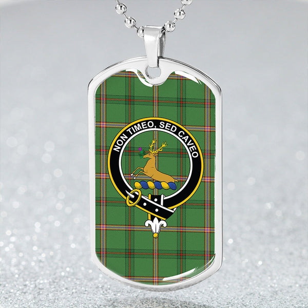 Strachan Hunting Ancient Clan Badge Classic Tartan Dog Tag Necklace