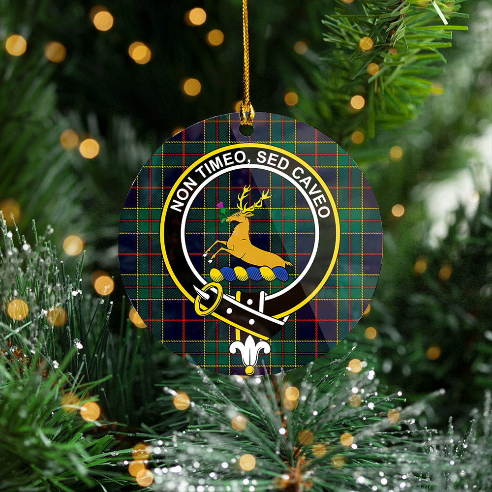 Strachan Modern Clan Badge Tartan Plastic Christmas Ornaments