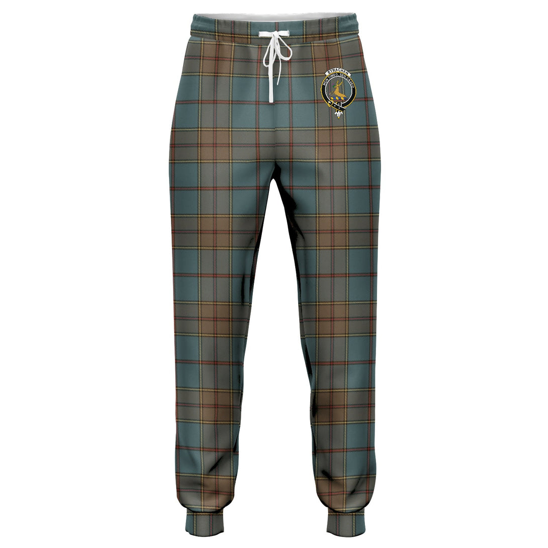 Strachan Weathered Clan Badge Tartan Jogger Pants