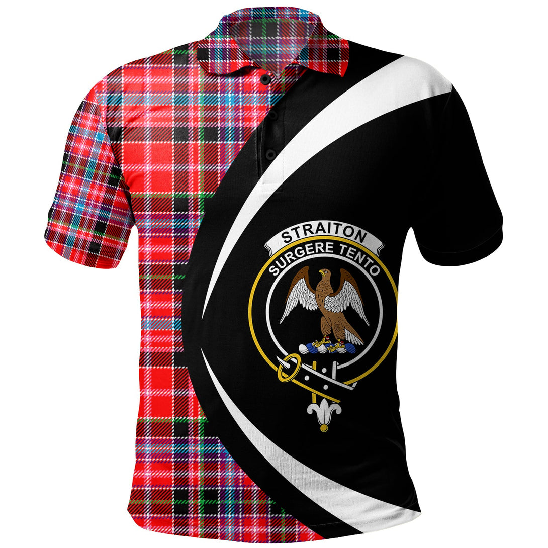 Straiton Clan Badge Tartan Polo Shirt Circle Style Personalized