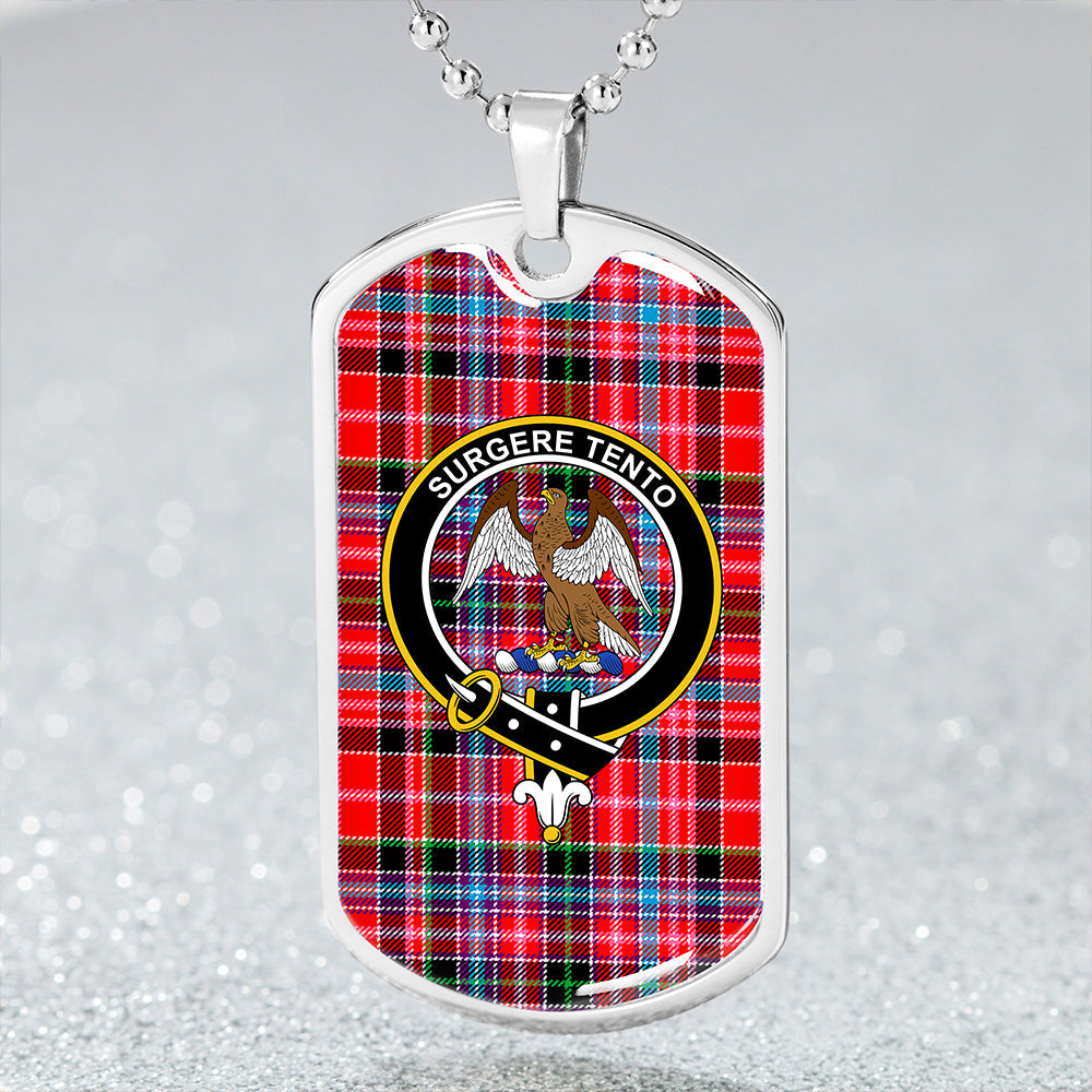 Straiton Clan Badge Classic Tartan Dog Tag Necklace