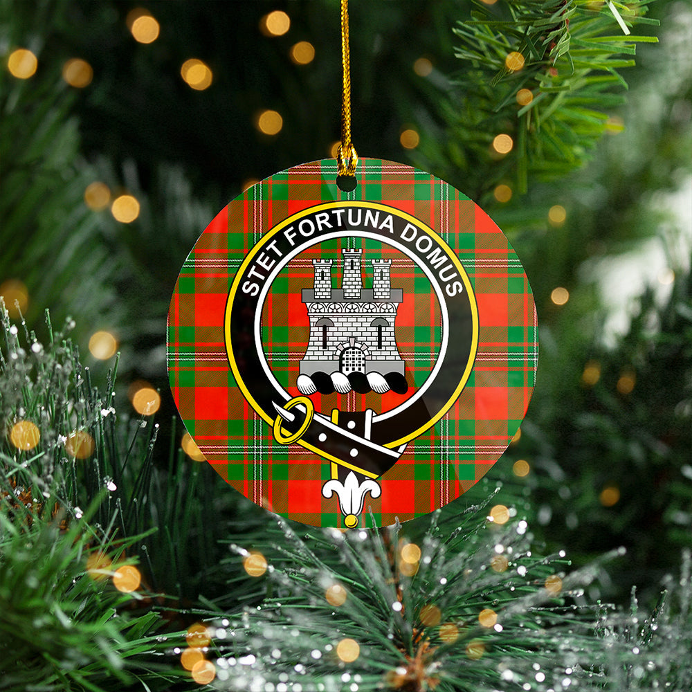 Strang Ancient Clan Badge Tartan Plastic Christmas Ornaments