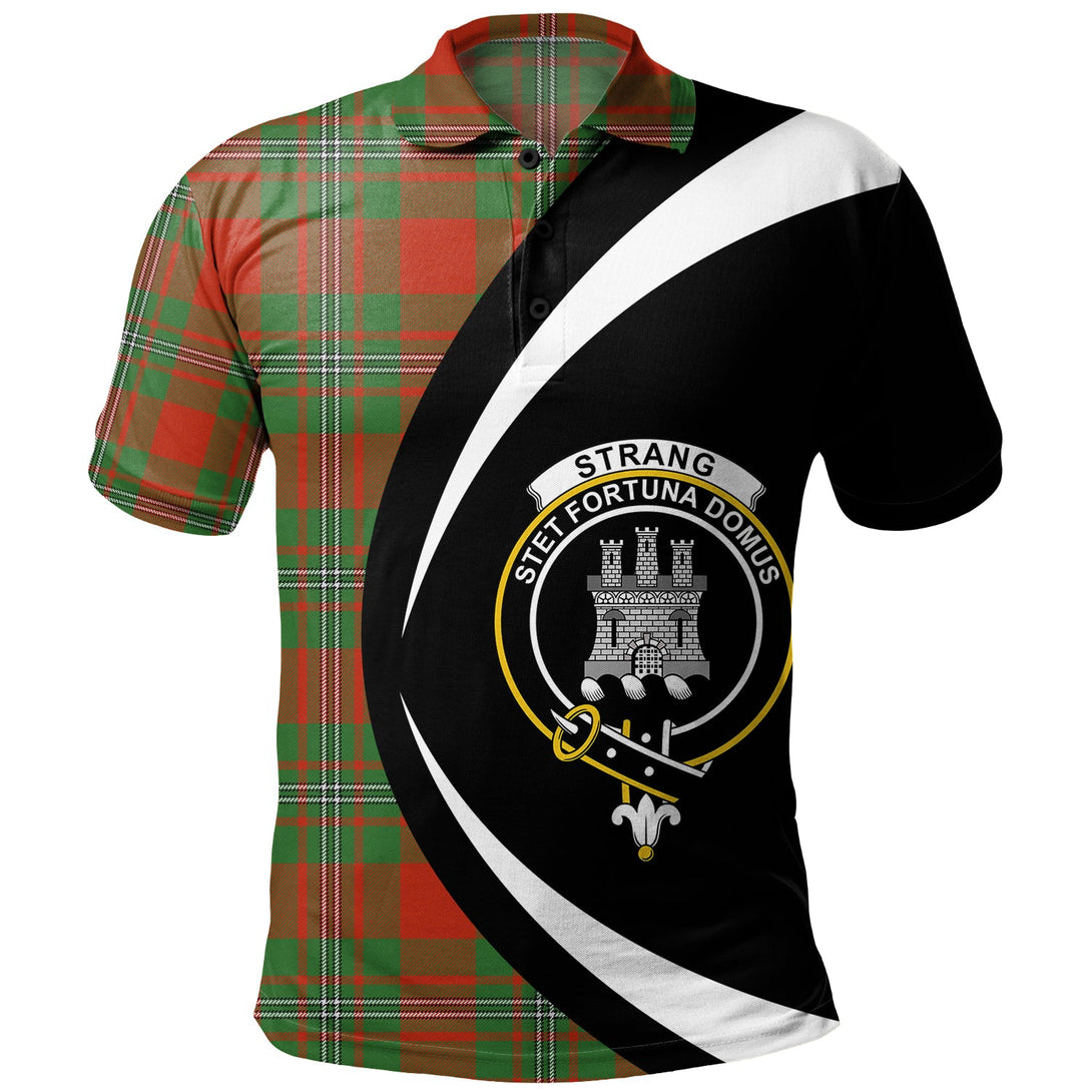 Strang Modern Clan Badge Tartan Polo Shirt Circle Style Personalized