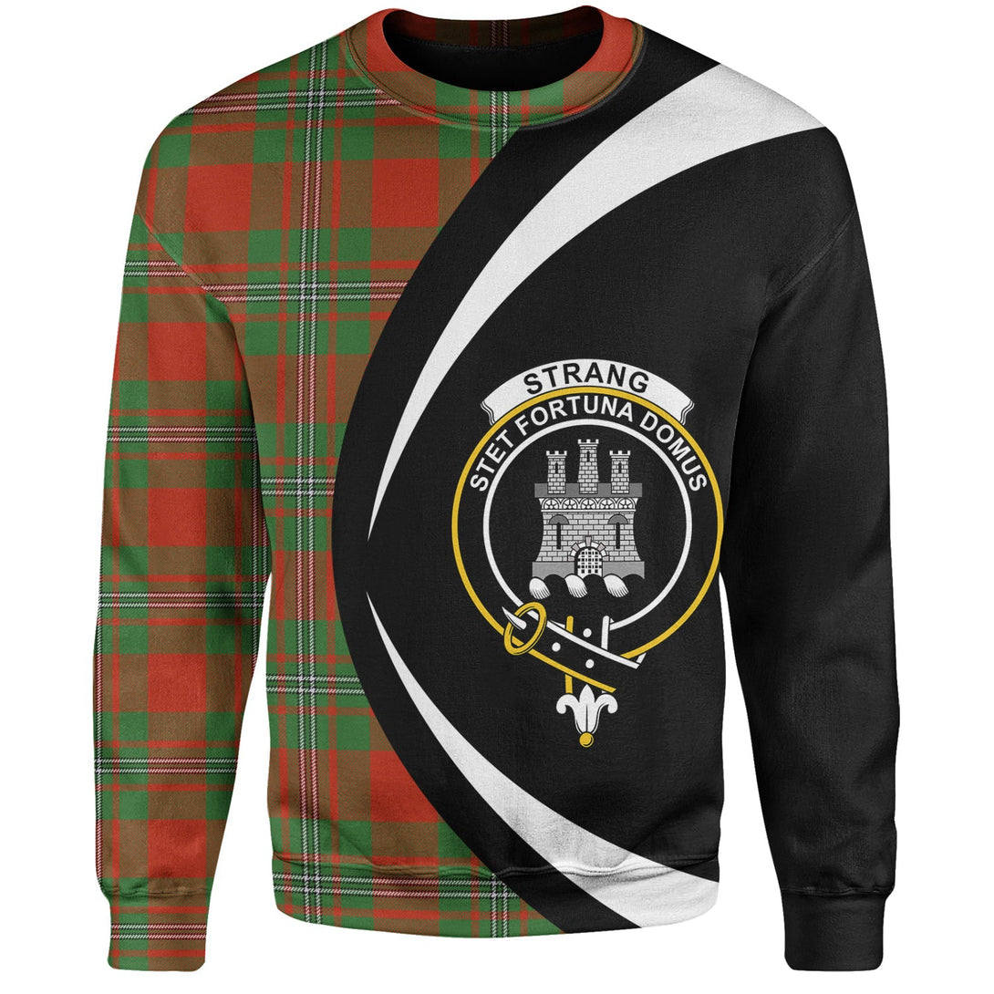 Strang Modern Clan Badge Tartan Sweatshirt Circle Style Personalized