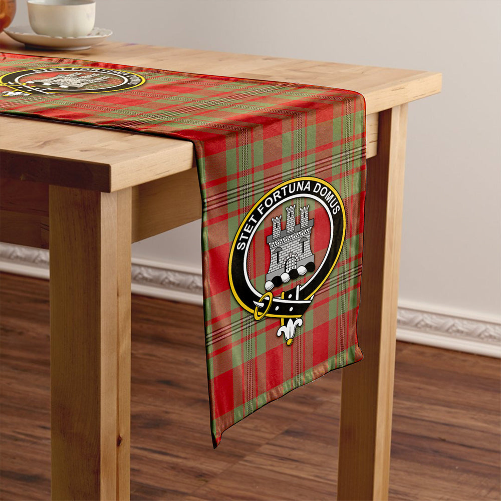 Strang Weathered Clan Badge Tartan Table Runner