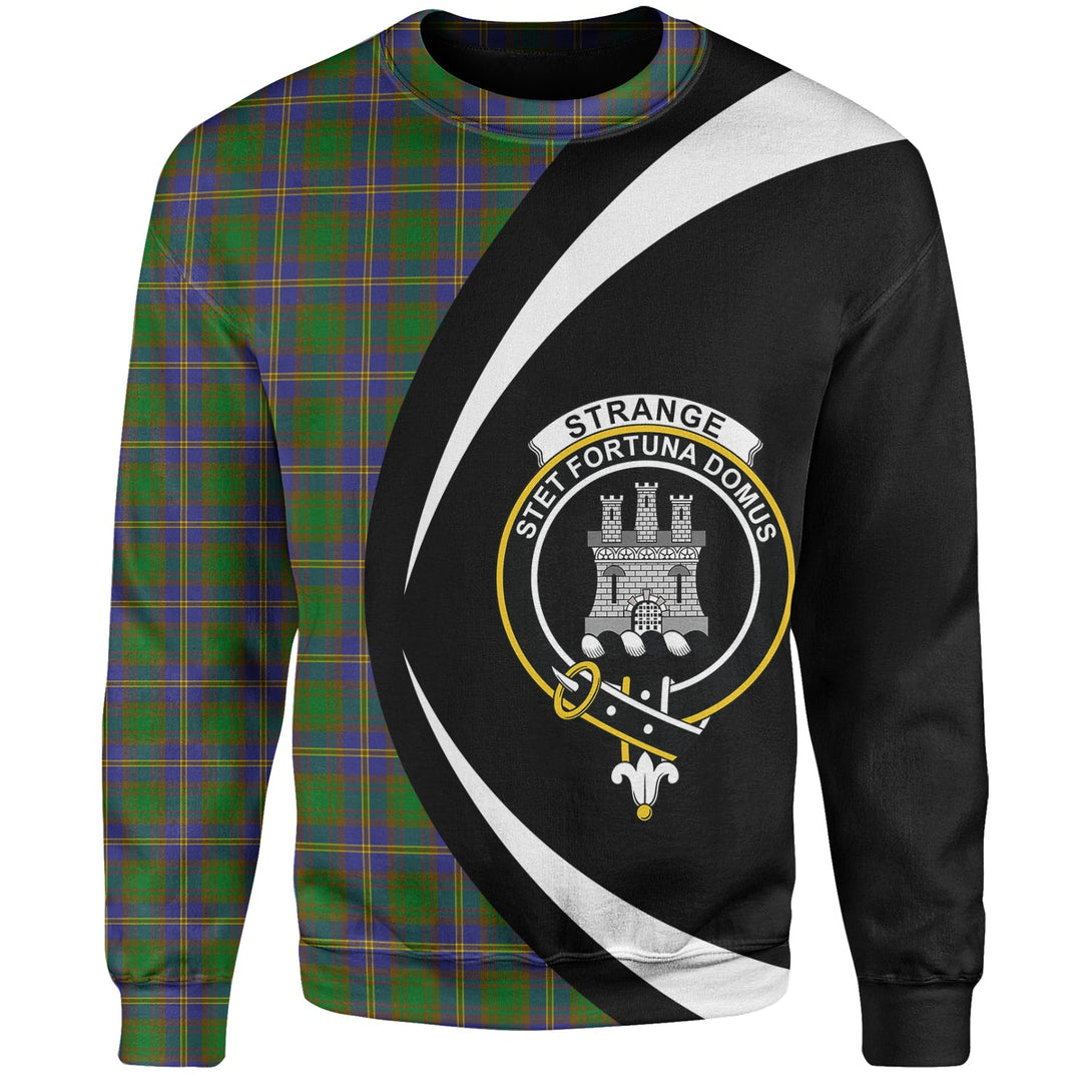 Strange of Balkaskie Clan Badge Tartan Sweatshirt Circle Style Personalized