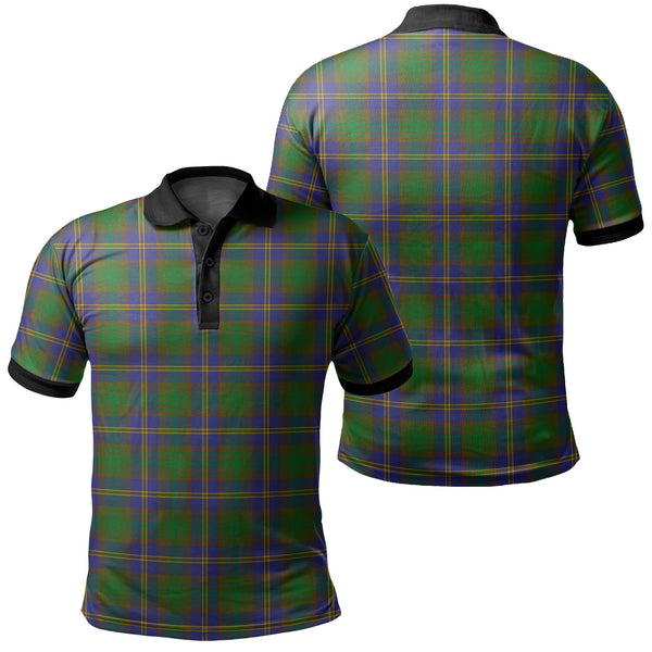 Strange of Balkaskie Tartan Classic Polo Shirt Black Neck 2 Style