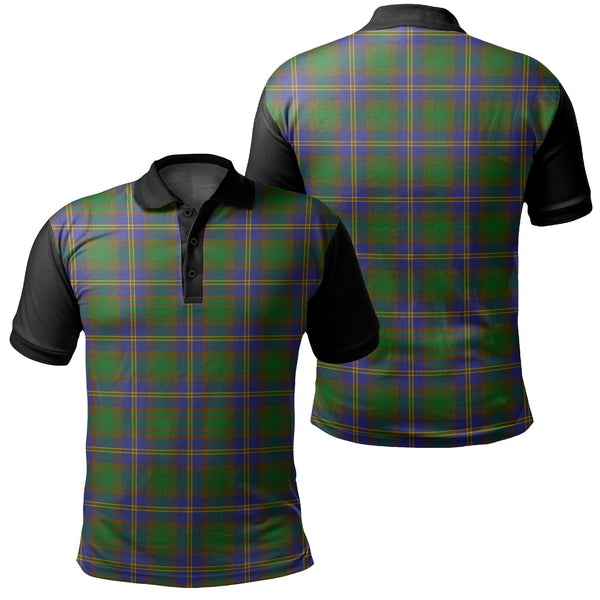 Strange of Balkaskie Tartan Classic Polo Shirt Black Neck 1 Style