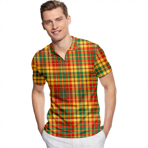 Strathearn #2 Ancient Tartan Classic Lapel Zip Short Sleeve Polo