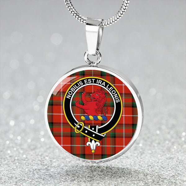 Stuart of Bute Ancient Clan Badge Tartan Classic Circle Necklace