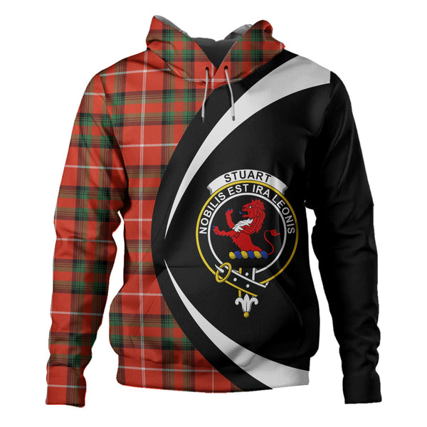 Stuart of Bute Ancient Clan Badge Tartan Hoodie Circle Style