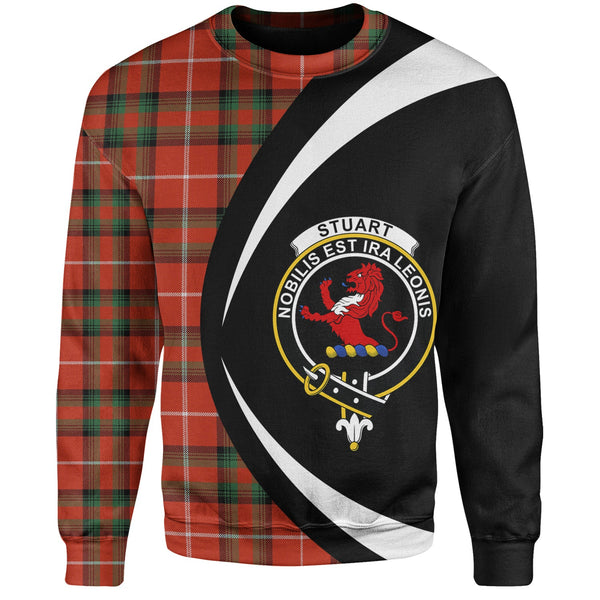 Stuart of Bute Ancient Clan Badge Tartan Sweatshirt Circle Style Personalized