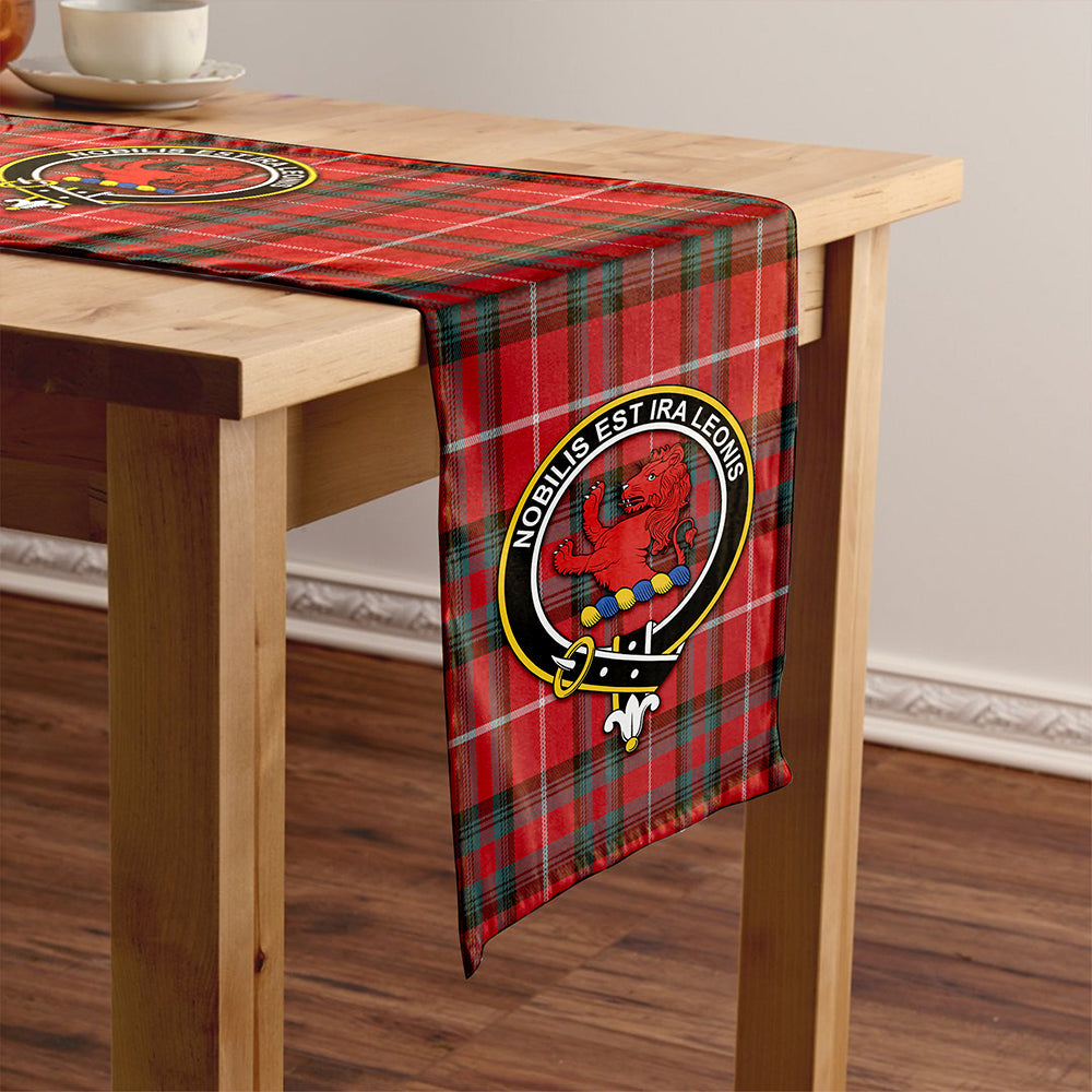 Stuart of Bute Weathered Clan Badge Tartan Table Runner