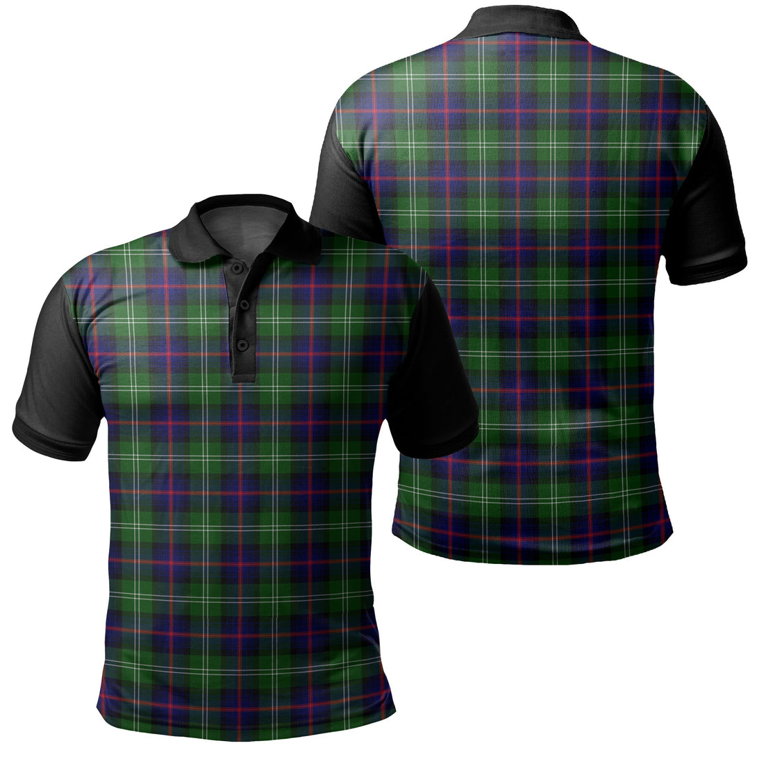 Sutherland Modern Tartan Classic Polo Shirt Black Neck 1 Style