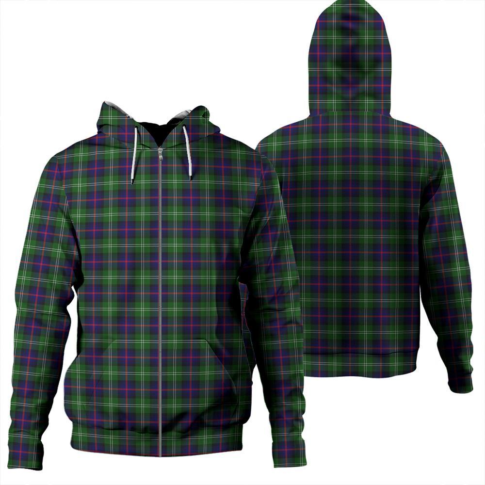 Sutherland Modern Tartan Classic Zipper Hoodie