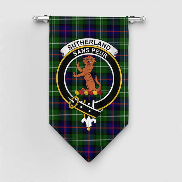 Sutherland Modern Tartan Classic Crest Gonfalon